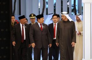 Presiden Terpilih  Prabowo Subianto Bersama Wakil Presiden terpilih Gibran Rakabuming Raka memenuhi undangan dari Presiden Uni Emirat Arab (UAE)