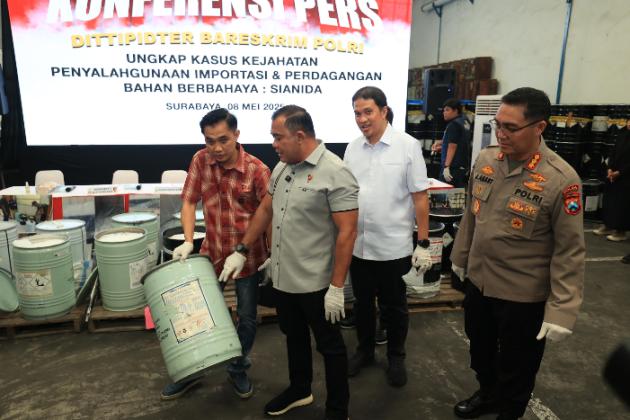 Kemendag RI Apresiasi Polri yang Berhasil Bongkar Perdagangan Ilegal Sianida di Jawa Timur