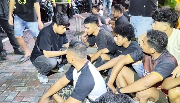 Polres Metro Tangerang kota Amankan Puluhan Preman dan Juru Parkir Resahkan Warga